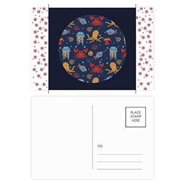 Imagem de Deep Sea Cuttlefish Caranguejo Natal Flor Celebração Cartão Postal Blessing Mailing Card