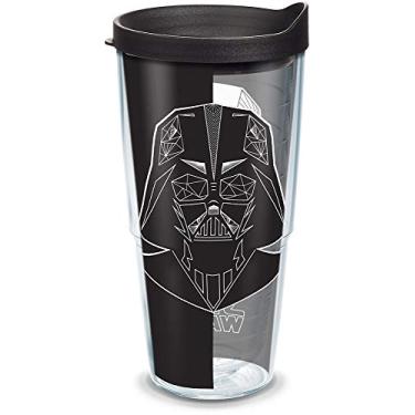 Imagem de Copo de viagem Tervis Star Wars Vader Trooper sem BPA com isolamento e tampa, 680 g - Tritan, transparente