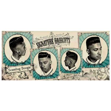 Imagem de Placa Decorativa Para Barbearias Hair Style Signature Haircuts: Scumbag Boogie