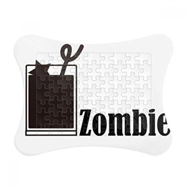 Imagem de Zumbi Coquetel com a palavra Zumbi enigma decoração de imagem enfeite de jogo de quebra-cabeça