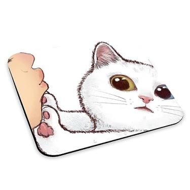 Imagem de Mouse Pad Engraçado Gato E Dona Bobtail Japonês Mousepad