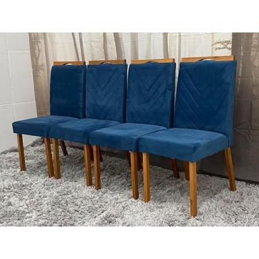 Imagem de Conjunto 4 Cadeiras De Jantar Azul 3740 Larissa - Alpoim