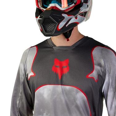 Imagem de Fox Racing Camiseta Atlas Motocross 180, cinza/vermelha, média