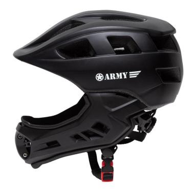 Imagem de Capacete Infantil Bike com Queixeira Preto Fosco-Unissex