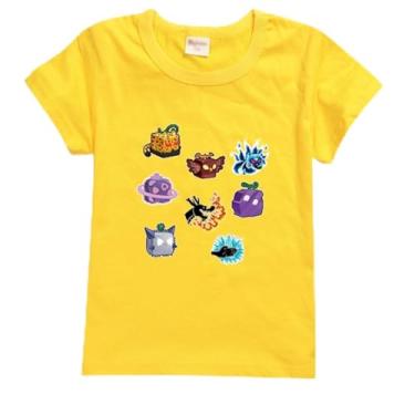 Imagem de Blox Fruits Kids Summer Camiseta de manga curta algodão para bebês meninos moda camisetas para meninas meninas roupas para adolescentes camisas chlid, A5, 14-15 Years