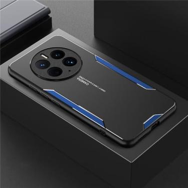 Imagem de Capa de metal de alumínio para Huawei Mate 50 Pro Capa fosca de silicone para Huawei Mate 9 10 20 Lite 30 40 Pro Plus, preto azul, para Mate 30