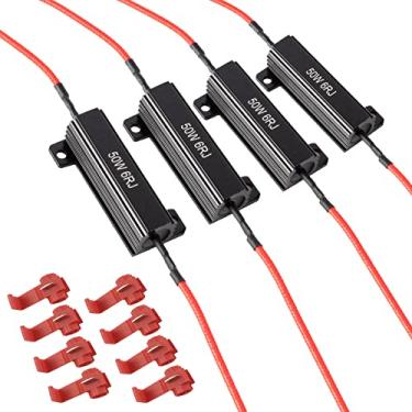 Imagem de iBrightstar Resistores de carga de 50W 6ohm - Corrigir código de erro Blink - 4 peças (preto)