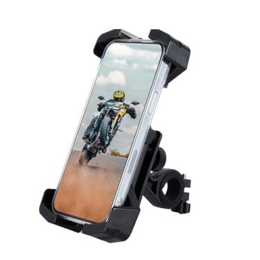 Imagem de RiderVibe Suporte de telefone para motocicleta, suporte de telefone de bicicleta, scooter, universal para guidão de motocicleta, braçadeira de celular para iPhone/Galaxy smartphones de 12,5 a 6,7