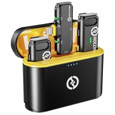 Imagem de Hollyland-Microfone Lapela Sem Fio-Lark C1 para iPhone 11/12/13/14, ipad, Play and Plug, Certificado MFi, Cancelar Ruído Inteligente, Case de Carregamento, 656ft, 32H, ideal para Vlog-Preto