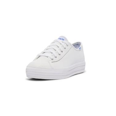 Imagem de Keds Tênis feminino de couro Triple Kick, Branco, 41