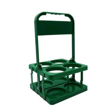 Imagem de oshhni Suporte de garrafa de água esportiva com alça, portátil, porta bebidas, comporta até 4 garrafas para bicicleta, academia, Verde