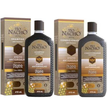 Imagem de KIT TIO NACHO ANTIGRISALHO SHAMPOO + CONDICIONADOR ANTIQUEDA 415ML