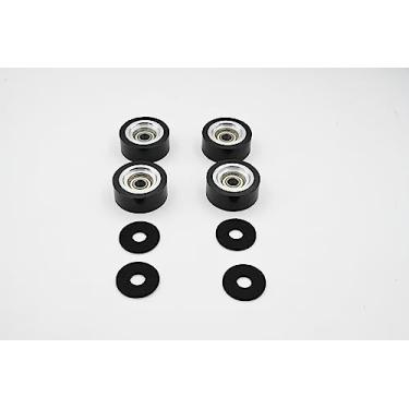 Imagem de Delixike (Pacote com 4) Rolamento de rolo de suporte preto 70298701P-70298701-70568201 compatível com Alliance/Huebsch/Speedqueen/IPSO Dryer