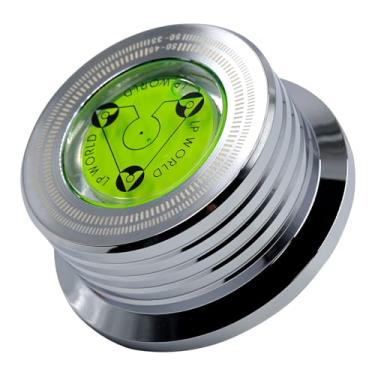 Imagem de Estabilizador de peso prateado 3 em 1, grampo estabilizador de disco giratório com nível de bolha para toca-discos de vinil LP