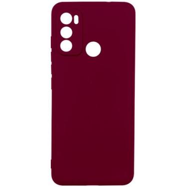 Imagem de Capinha Moto G60 Silicone Interior Aveludado - Armyshield, Bordô