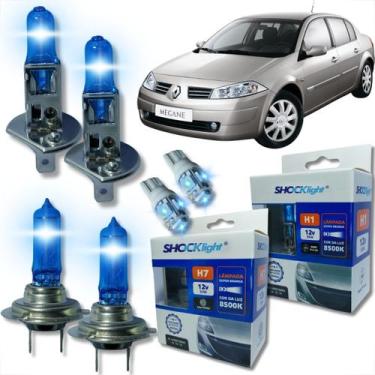 Imagem de Kit lâmpada shocklight super branca farol alto baixo e lanterna h1 h7 