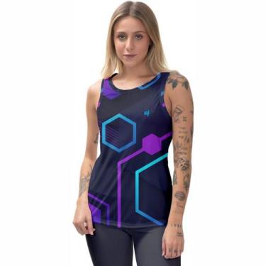Imagem de Regata Fitness Feminina Cavada Moda Fitness Musculacao Caminhada - EFE
