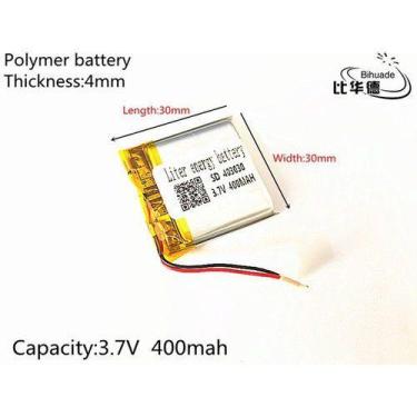 Imagem de Bateria Rastreador 3,7v 400mah 4mm X 30mm X 30mm  - KMIG