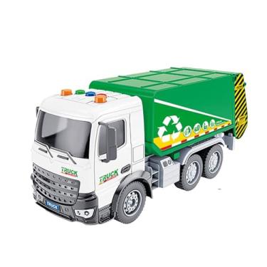 Imagem de Zippy Toys, Brinquedo Infantil Caminhão de Lixo com Fricção Luz e Som - Verde