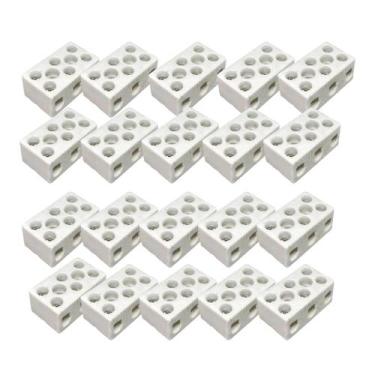 Imagem de Kit 20 Conectores De Porcelana Cerâmica Chuveiro Tripolar10mm - Bestfe