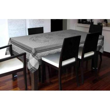 Imagem de Toalha De Mesa Retangular Cinza Poliéster 8 Lugares Rafimex
