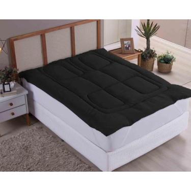 Imagem de Pillow Top Casal Padrão Medida 1,88m X 1,38m X Até 40 Cm Alt. Preto - 