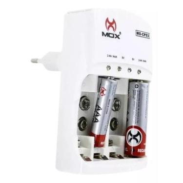 Imagem de Carregador De Pilhas Mox + 2 Pilhas Aa E 2 Aaa Recarregável