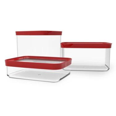 Imagem de Kit 10 Potes Herméticos anti impacto acrílico para alimentos - HELSIM,