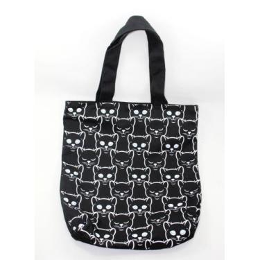 Imagem de Bolsa Tecido Gato Olho Azul Ecobag Sacola Feminina - DB