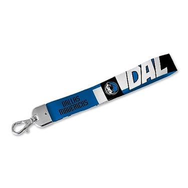 Imagem de Rico Industries Cordão de pulso NBA Basketball Dallas Mavericks chaveiro com alça de pulso bonito suporte para mulheres homens chaves de carro crachás cartão carteira telefone câmera