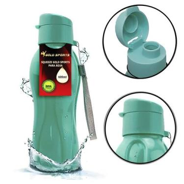 Imagem de Garrafa Squeeze Gold Sports Resistente - BPA FREE 600ml, Único, Verde,