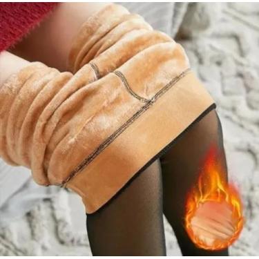 Imagem de 1 Meia Calça Térmica Frio Translúcida Forro Peludo Super Quente Invern