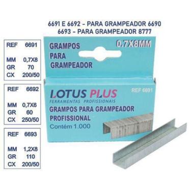 Imagem de Grampos para grampeador profissional c/1000 ( 6mm / 8mm) lotus ref.: 6
