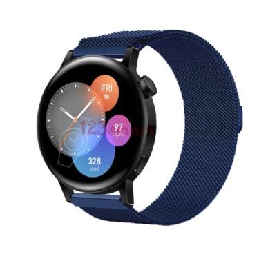 Imagem de Pulseira de Aço Milanese para GT3 42mm GT3 46mm - 123Smart, Azul, 46