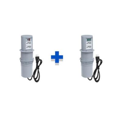 Imagem de Kit Torres De Tomadas Automático 2 Tom 10A 2USB 9.0A e 3USB - CONNECT 