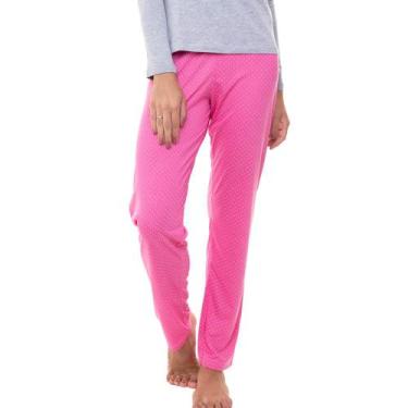 Imagem de Calça Feminina E-Pijama By Sepie 5111 Poliviscose - Rosa Poá, M, Rosa 