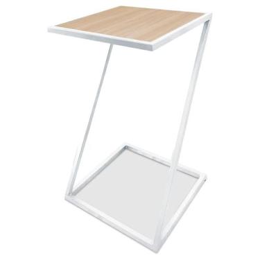 Imagem de Mesa De Canto Modelo Industrial Lateral em Z Sieger Decoração Para Sal