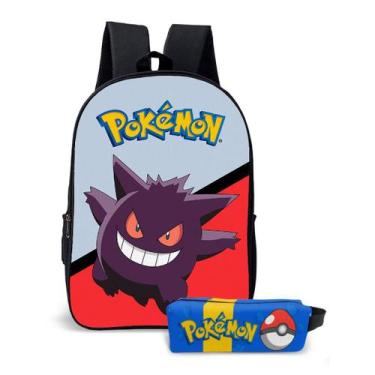 Imagem de Kit Mochila com Estojo Escolar Infantil do Pokémon Menina e Menina  - 