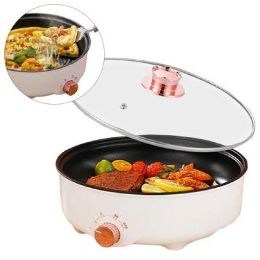 Imagem de Frigideira Elétrica Assadeira Panela Antiaderente 220v Cozinha Panela 