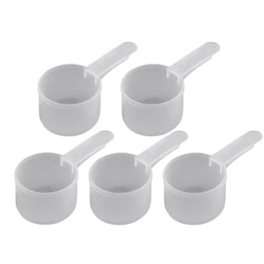 Imagem de Colher de embalagem de medição de plástico de 32 ml (= 32 cc/= 6,5 colher de chá/= 2,2 colher de sopa/= 32 ml), cabo curto - para medir e distribuir especiarias, grânulos, pós, para embalagem de