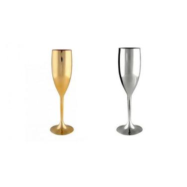 Imagem de Taça de Champanhe Metalizada Polipropileno - MAF Shop,  Rose