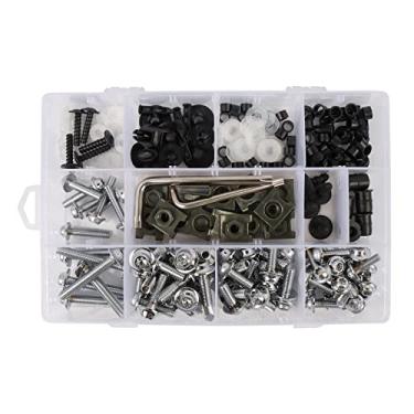 Imagem de BAIONE Worldmotop Kit de parafusos de aço inoxidável clipes de fixação compatíveis com Yamaha Honda Kawasaki Suzuki BMW Kits de parafusos de carenagem kit de parafusos e porcas métricos Torx (prata)