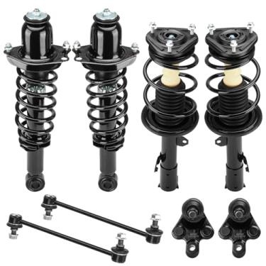 Imagem de Conjunto de suporte dianteiro e traseiro e barras oscilantes para Toyota Corolla Matrix 09-13 1.8L, 09-10 Pontiac Vibe, amortecedores 2 * juntas esféricas inferiores 8 peças