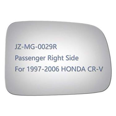Imagem de Vidro espelhado lateral JZSUPER adequado para Honda CR-V 1997-2006, vidro de reposição RH do lado direito do passageiro, vidro convexo retrovisor, não aquecido, incluindo adesivo