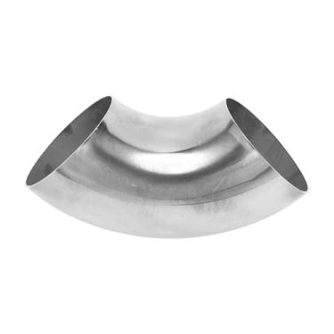 Imagem de Motoforti Tubulação de tubo de escape modificada para carro curva mandril 90 graus 2,5 polegadas espessura OD 1,5 mm/16GA 63x152x1,5 mm aço inoxidável 201 tom prata