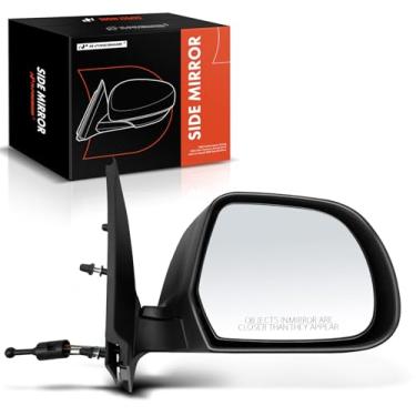 Imagem de A-Premium Espelho retrovisor manual do lado do passageiro - Compatível com Nissan Versa 2012 2013 2014 - Espelho retrovisor externo preto dobrável manual não aquecido - Substituição # 963013AN0A