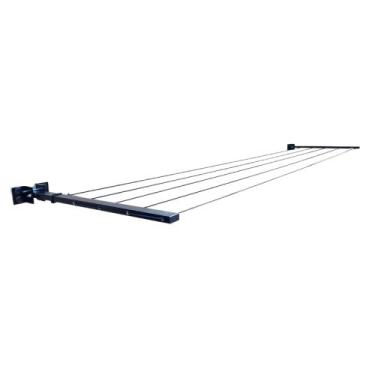 Imagem de Varal De Parede Retratil Articulado Aluminio Grande Até 4 Mt - Vulcano