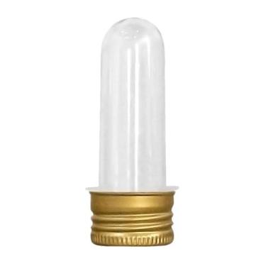 Imagem de Mini Tubete Tampa Metalizada Dourada 7cm - 10 Unidades - Massari