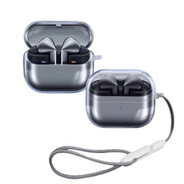 Imagem de Capa Protetora de Silicone Nerdcase Compatível com Samsung Galaxy Buds 3, Buds 3 Pro, Buds3 Fe, Transparente