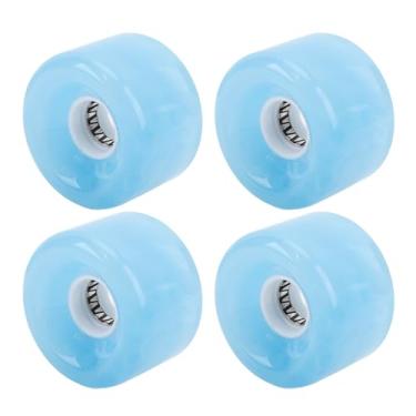 Imagem de Rodas de Skate de 52 Mm, Conjunto de Rolamentos de Roda de Skate 78A, Espaçadores de Arruelas Pro Core para Longboard Cruiser (Azul)